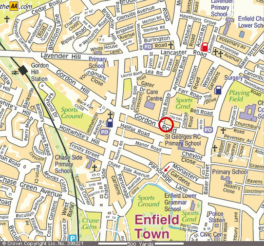 Find the Old Bookshop in Enfield Map of the Old Bookshop