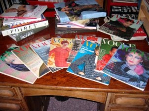 Vintage Vogue magazines
